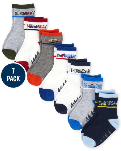 Toddler Boys Days Of The Week Midi Socks 7-Pack