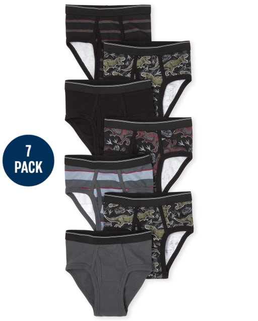 Boys Dino Brief Underwear 7-Pack