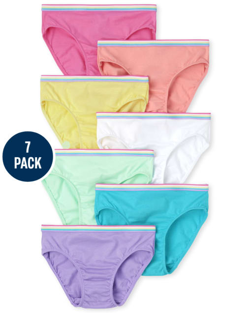 Girls Rainbow Underwear 7-Pack
