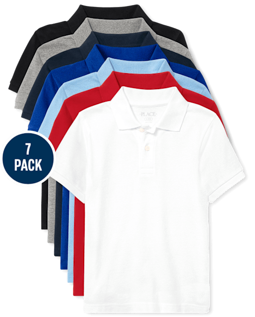 Kids Uniform Pique Polo 7-Pack
