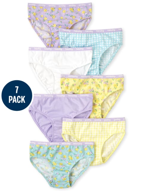 Girls Floral Briefs 7-Pack
