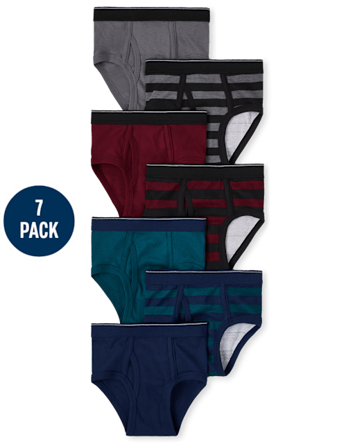 Toddler Boys Striped Brief Underwear 7-Pack