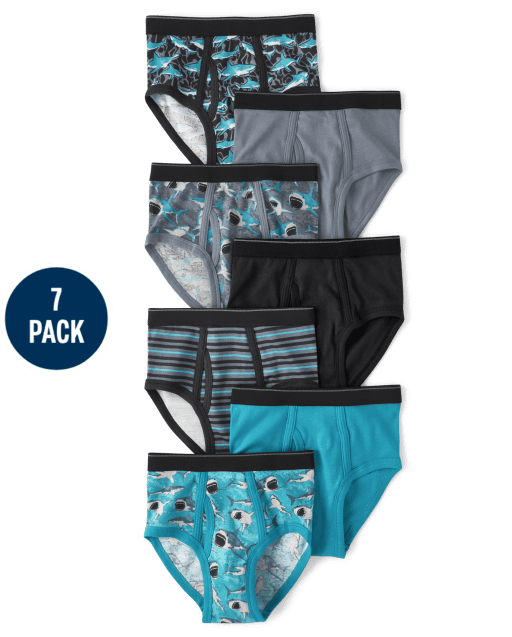 Calzoncillos Shark para niños, paquete de 7