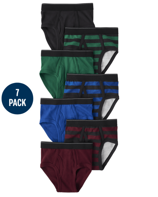 Toddler Boys Striped Briefs 7-Pack