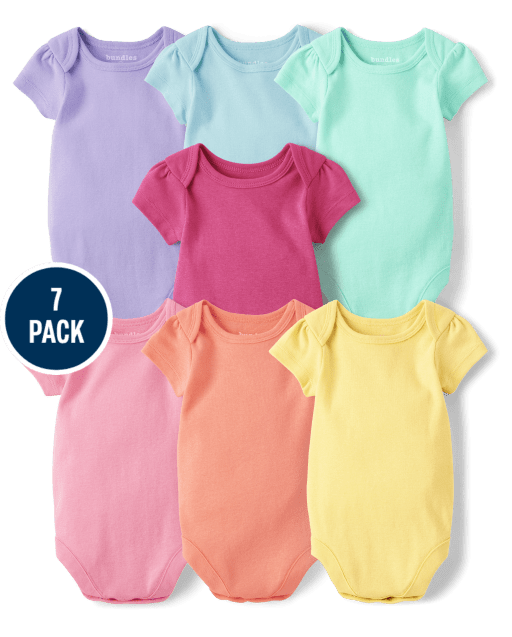 Baby Girls Bodysuit 7-Pack
