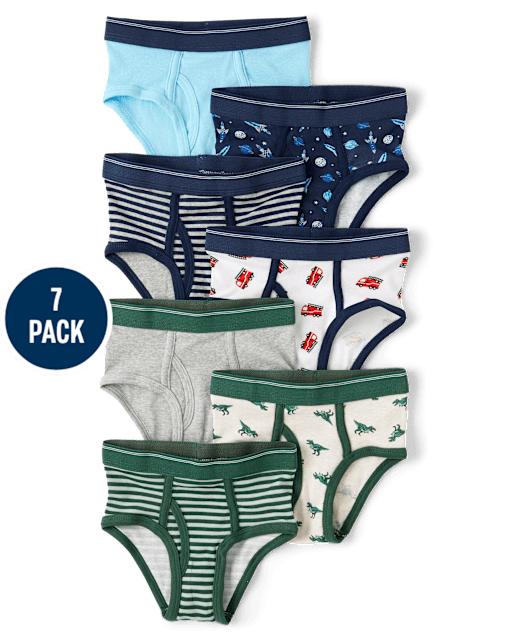 Toddler Boys Fire Truck Brief Underwear 7-Pack