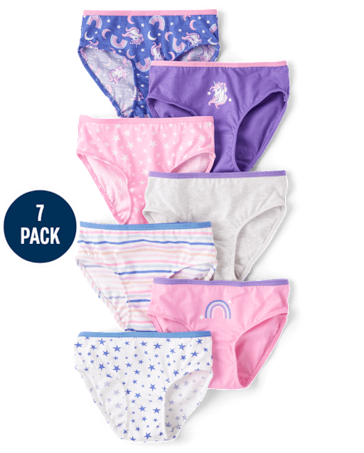 Lot de 7 slips licornes pour petites filles