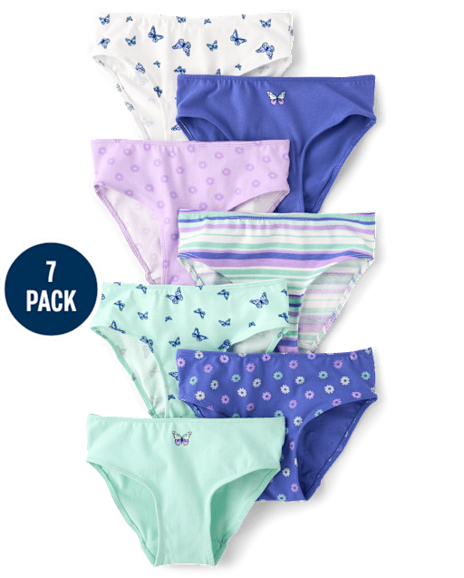 Girls Butterfly Bikini Underwear 7-Pack