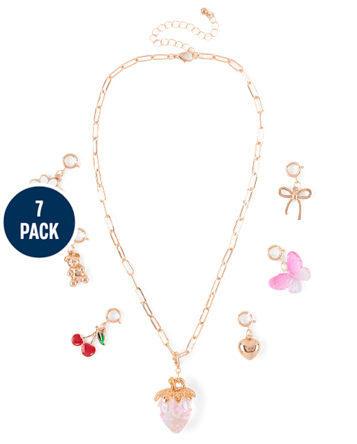 Girls DIY Charm Necklace 7-Piece Set