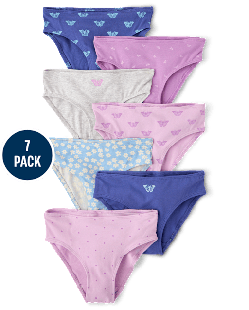 Girls Butterfly Bikini Underwear 7-Pack