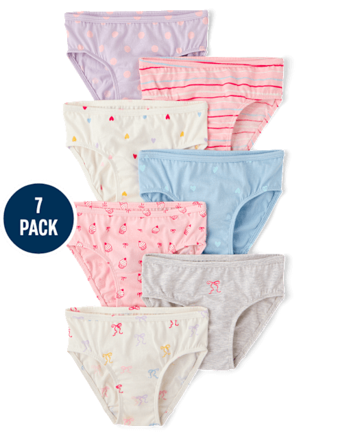 Toddler Girls Bow Brief Underwear 7-Pack
