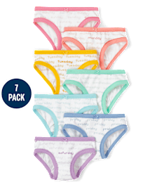 Girls Days Of The Week Underwear 7-Pack - Uniform