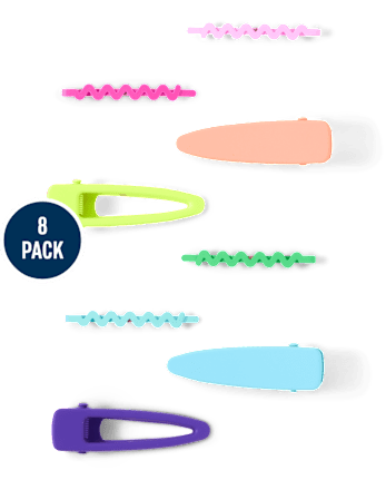 Tween Girls Zigzag Hair Clip 8-Pack