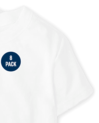 Paquete de 8 camisetas para niño