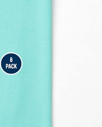 Paquete de 8 camisetas para niñas pequeñas