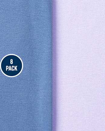 Paquete de 8 camisetas para niñas pequeñas