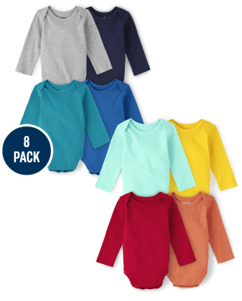 Unisex Baby Bodysuit 8-Pack
