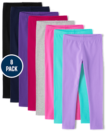 Girls Leggings 8-Pack