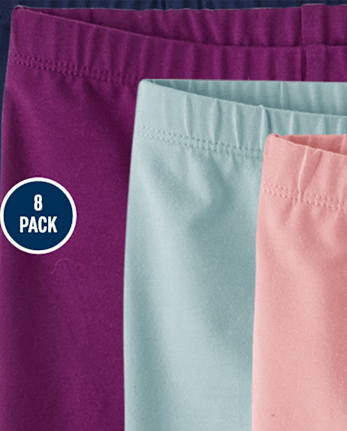 Girls Leggings 8-Pack