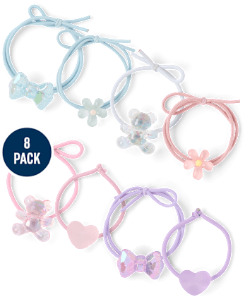 Girls Icon Hair Tie 8-Pack