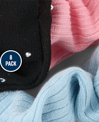 Girls Rhinestone Scrunchie 8-Pack