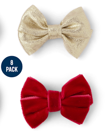 Toddler Girls Bow Hair Clip 8-Pack - MULTI CLR