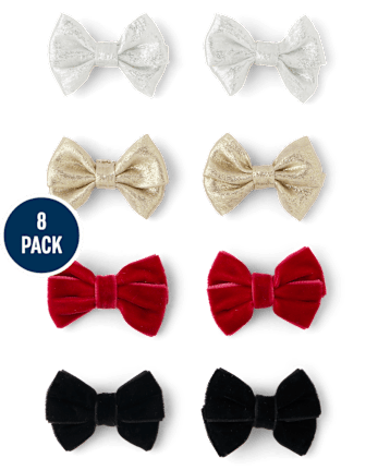 Toddler Girls Bow Hair Clip 8-Pack - MULTI CLR