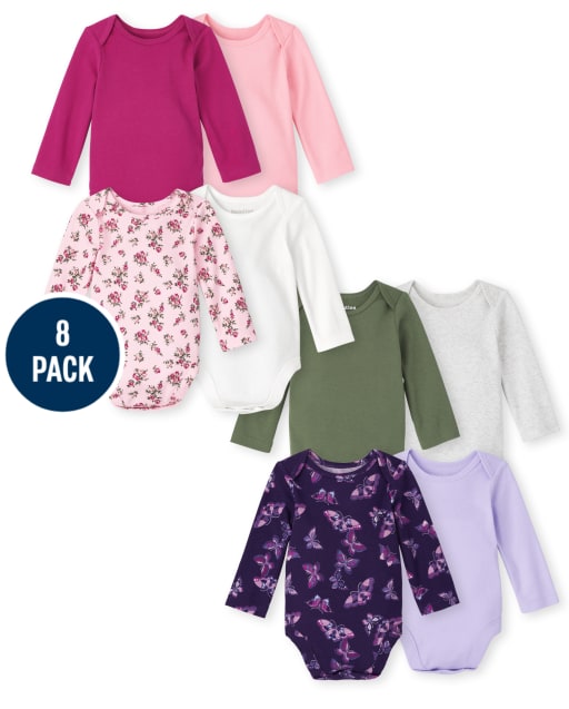 Baby Girls Bodysuit 8-Pack