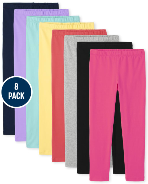 Leggings para niña, paquete de 8