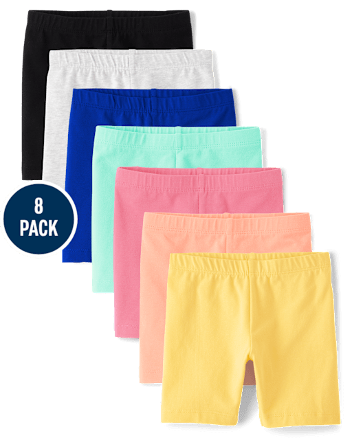 Toddler Girls Bike Shorts 8-Pack