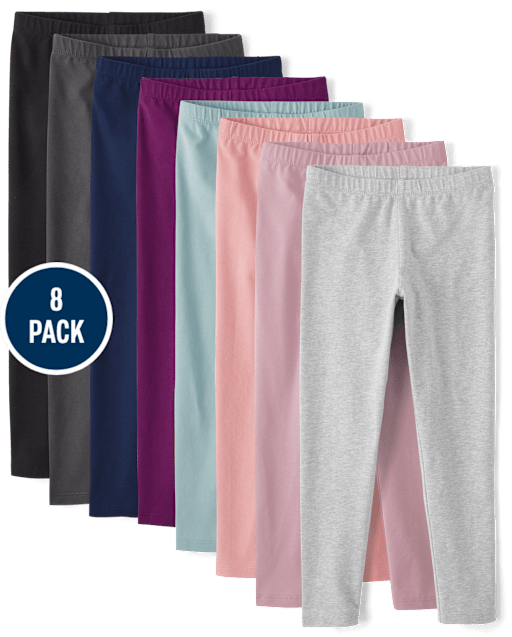 Girls Leggings 8-Pack