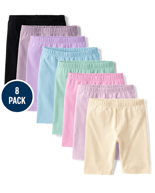 Girls Bike Shorts 8-Pack