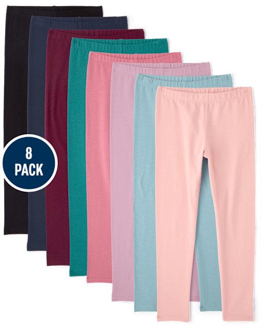 Girls Leggings 8-Pack