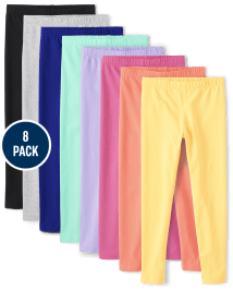 Girls Mix And Match Knit Leggings 8-Pack