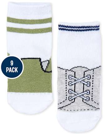 Lot de 9 chaussettes mi-longues pour bébé garçon