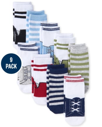 Baby Boys Shoe Midi Socks 9-Pack