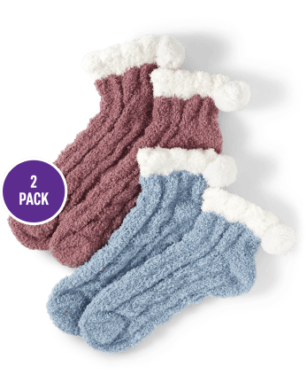 Girls Cozy Ankle Socks 2-Pack