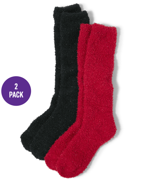 Tween Girls Metallic Cozy Socks 2-Pack