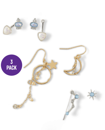 Girls Cosmic Earrings 3-Pack