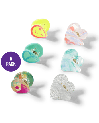 Girls Icon Hair Clip 6-Pack
