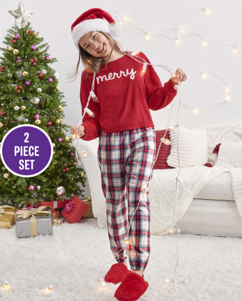 Girls Merry' Long Sleeve Pajama Set