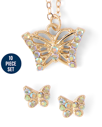 Ensemble de 10 bijoux floraux pour filles