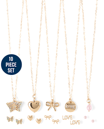 Girls Floral 10-Piece Jewelry Set