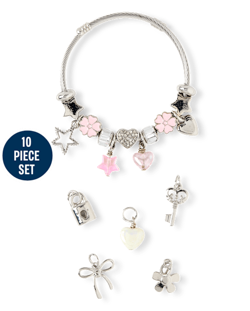 Girls DIY Charm Bracelet 10-Piece Set