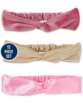 Juego de cabello de 12 piezas de terciopelo para niñas