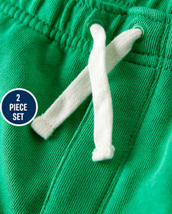 Ensemble haut et short rayé avec poche pour garçons - Critter Camp