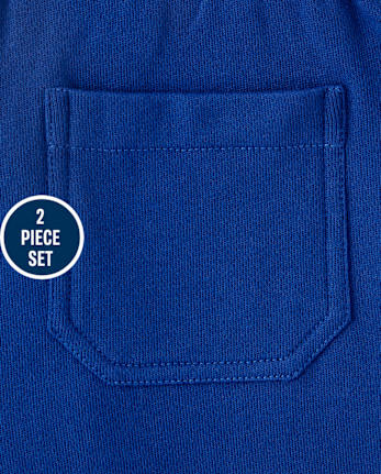 Boys Striped Pocket Top And Shorts Set - Island Getaway