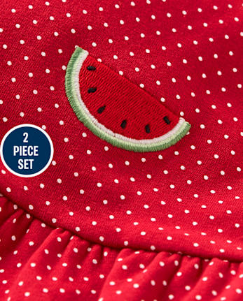 Ensemble débardeur et short de vélo pour filles - Pastèque douce