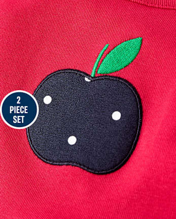 Conjunto de top y leggings de manzana para niñas: el favorito de los profesores