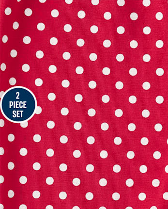 Ensemble haut pomme et leggings à pois pour fille - Chef de classe